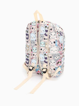 Набор: рюкзак школьный и пенал, с карманами, с принтом, размер 29?12?41 см, розовый/разноцветный