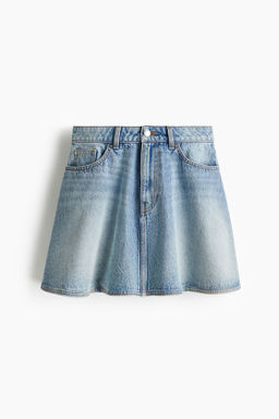 Minifalda denim acampanada