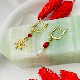 Серьги из Коралла и Жемчуга - Радуга самоцветов фото 2