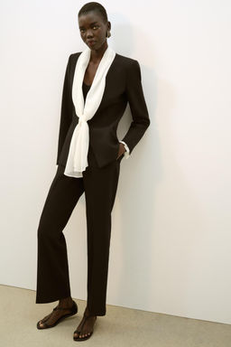 HIGH-WAIST STRAIGHT-LEG TROUSERS - Zara фото 10