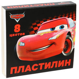 Пластилин 8 цветов 120 г Тачки