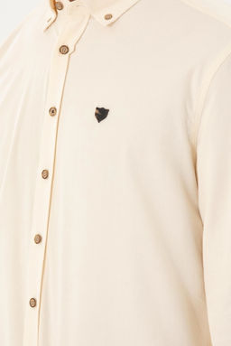 Мужская кремовая рубашка с длинным рукавом Неожиданная скидка в корзине - U.s. polo assn фото 7