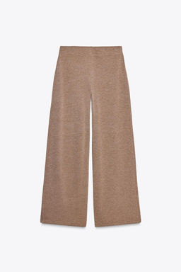 TEXTURED WIDE-LEG TROUSERS - Zara фото 5