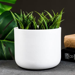 Кашпо для цветов «Ноа бочонок», 1.25 л, d=14 см, h=12 см, белое