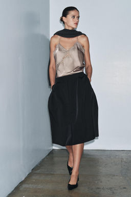 ZW COLLECTION VOLUMINOUS PLEATED SKIRT - Zara фото 6