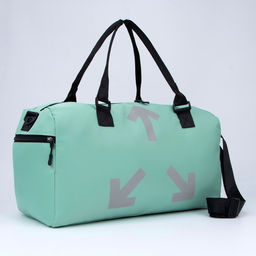 Сумка спортивная 3 ARROW на молнии, отдел из ПВХ, отдел для обуви, наружный карман, цвет мятный - Nazamok фото 6