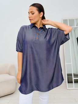 Туника женская MR018SS3 d.blue - Maxroses фото 2