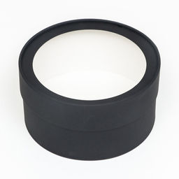 Подарочная коробка круглая Black, чёрная, завальцованная с окном, 21?11 см - UPAK LAND фото 3