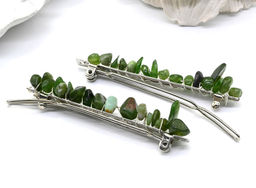 Женская заколка для волос с нефритом 6,5*0,8*1,3см