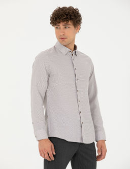 Kahverengi Slim Fit Uzun Kollu G_mlek