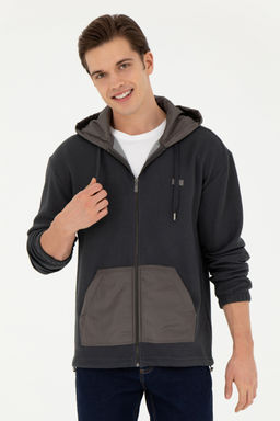 Мужской вязаный кардиган антрацитового цвета - U.s. polo assn фото 15