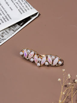 Заколка - автомат для волос «Глория», нежность сердце, 8.5 см