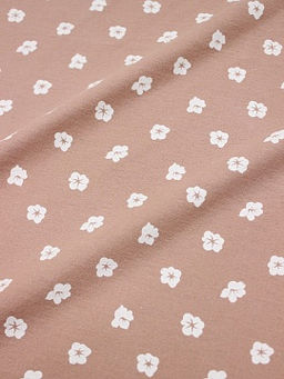 Теплый хлопок Цветочный ряд цв.розовое какао, ш.1.50м, хлопок-100%, 160гр/м.кв