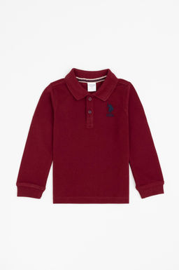 Базовый свитшот с вишневым узором для маленьких мальчиков Неожиданная скидка в корзине - U.s. polo assn фото 2
