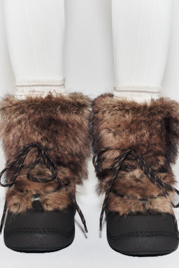 COMBINED FAUX FUR ANKLE BOOTS SKI COLLECTION - Zara фото 16