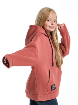 Худи one size с начесом UD 8018 терракот - Mini maxi фото 9