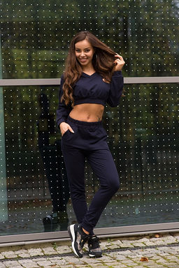 1109 Siment dres Navy Blue