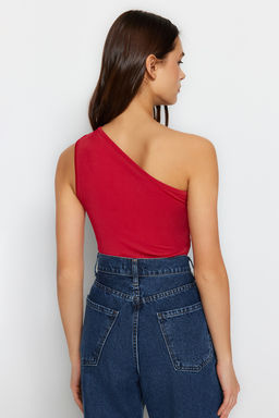 Visne CuruguAsimetrik Yaka Cut Out Detayl? Alttan C?tc?l? Orme Body TWOSS23BD00014