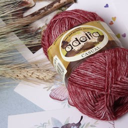 Пряжа ADELIA CASUAL 72% хлопок, 28% акрил 10 шт. х 50 г 130 м  6 м
