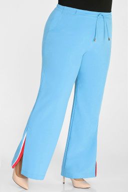 Брюки голубые с разрезами - Almond фото 2