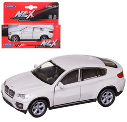 Welly. Машинка 1:38 "BMW X6" металл, пруж. мех., арт.43617W-W белый