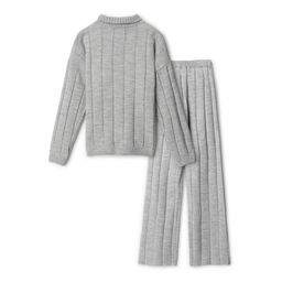 Костюм женский (джемпер, брюки) MINAKU: Knitwear Collection, размер 46-48, светло-серый