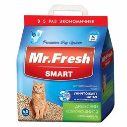 F601 Mr. Fresh Наполнитель для короткошерстных кошек 4,5л 2,1кг *4