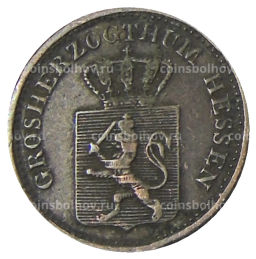 Монета 1 пфенниг 1871 года Германсике государства  Гессен-Дармштадт