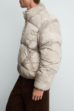 ABSTRACT PRINT PUFFER JACKET - Zara фото 6