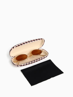 Футляр для очков на хлопушке, с принтом, размер 16×6×3.5 см, коричневый