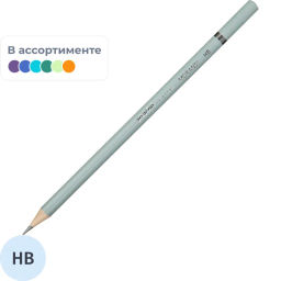 Карандаш чернографитный Attache Selection Morandi HB круглый б/ласт в асс  фото 2