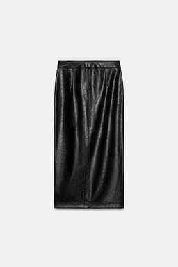 FAUX LEATHER MIDI SKIRT - Zara фото 11