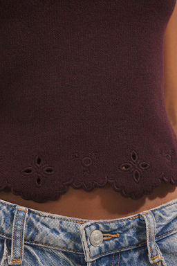 Murdum Kal?n Ask?l? Etek Ucu Detayl? Triko Ince Bluz TWOSS25BZ00513 - Trendyolmilla фото 4