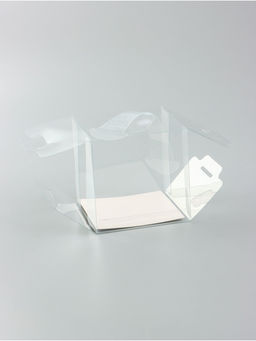 Цена за 2 шт. Коробка из PVC для куличей и десертов, прозрачная, 8.5×8.5×8.5 см