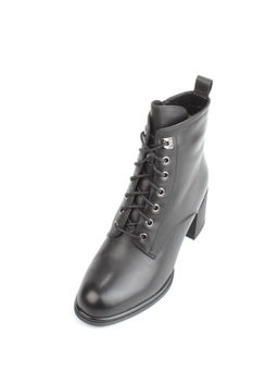 04-M3-2274 BLACK Ботинки зимние женские (натуральная кожа, натуральный мех)