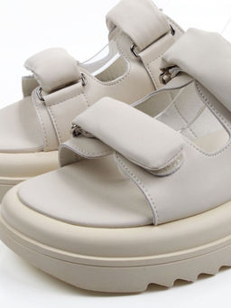 08-PEAG42-1 LT. BEIGE Босоножки женские (натуральная кожа)
