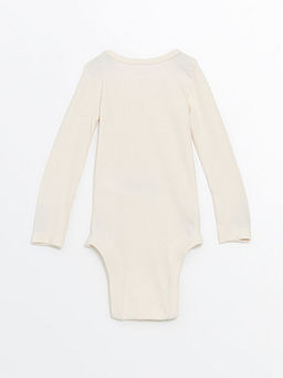 Bisiklet Yaka Uzun Kollu Erkek Bebek ??t??tl? Bodysuit