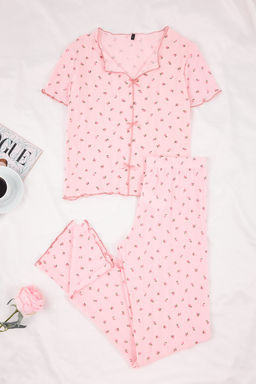 Yesil %100 Pamuklu Cicekli Kurdele/Fiyonklu Fitilli/Pointel Orme Pijama Tak?m? THMSS26PT00010 - Trendyolmilla фото 26