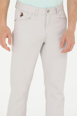 Erkek Regular Fit A__k Gri Kanvas / Chino Pantolon