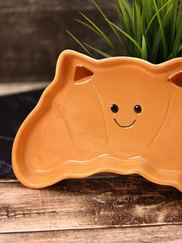 Тарелка керамическая iLikeGift Funny croissant, 20,3х13х2,5 см