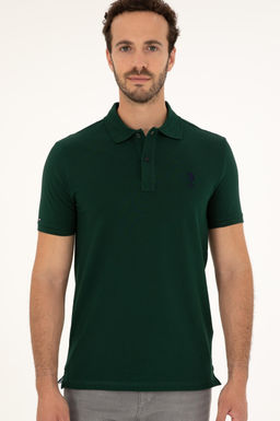 U. S. Polo Assn / Мужская темно-зеленая базовая футболка - U.s. polo assn фото 3