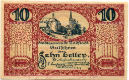 10 геллеров 1920 года Австрия Радштадт (нотгельд)