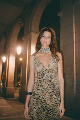 ANIMAL PRINT FOULARD DRESS - Zara фото 12