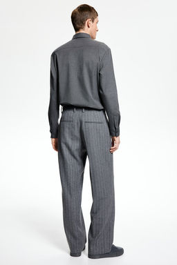 Pantalon de traje en mezcla de lana Relaxed Fit - H&m фото 5