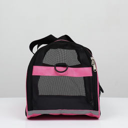 Сумка-переноска сетчатая, 48 х 26 х 31 см, розовая - Пижон фото 5