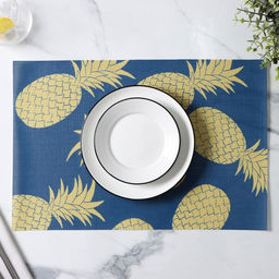 Салфетки сервировочные на стол Доляна Memory, 2 шт., 45×30 см, синие