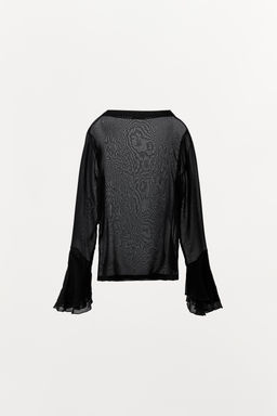 RUFFLED CONTRAST TOP - Zara фото 6