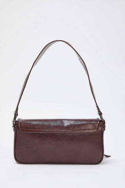 Koyu Kahverengi Kusgozu Detayl? Mini Kad?n City El ve Omuz Cantas? TAKSS25OC00086