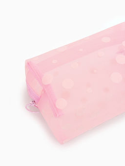 Косметичка дор Горох, сетка 18*7,5*10, отд на молнии, розовый