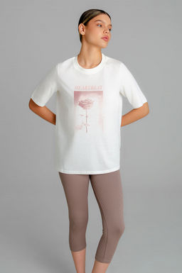 Арт. 51801 Домашний костюм с бриджами 44-52 (5 шт) Цвет:верх-молочный,низ-пудра